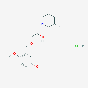 1-((2,5-Dimethoxybenzyl)oxy)-3-(3-methylpiperidin-1-yl)propan-2-ol hydrochloride