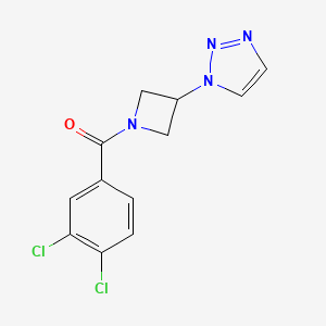 (3-(1H-1,2,3-triazol-1-yl)azetidin-1-yl)(3,4-dichlorophenyl)methanone