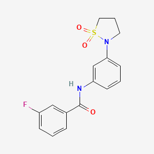 N-(3-(1,1-dioxidoisothiazolidin-2-yl)phenyl)-3-fluorobenzamide