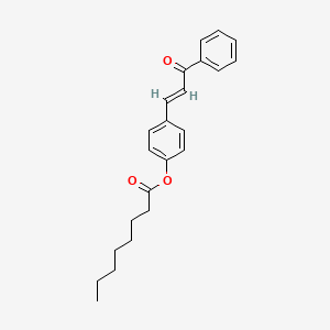 4-[(E)-3-oxo-3-phenyl-1-propenyl]phenyl octanoate