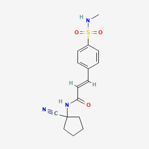 (E)-N-(1-cyanocyclopentyl)-3-[4-(methylsulfamoyl)phenyl]prop-2-enamide