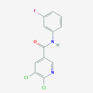 5,6-dichloro-N-(3-fluorophenyl)pyridine-3-carboxamide