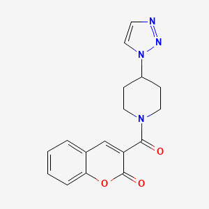 3-(4-(1H-1,2,3-triazol-1-yl)piperidine-1-carbonyl)-2H-chromen-2-one