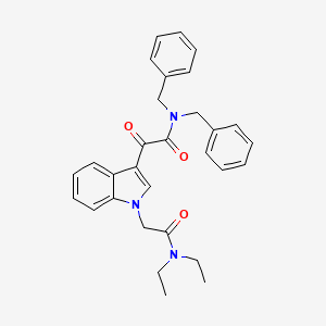 molecular formula C30H31N3O3 B2858233 N,N-dibenzyl-2-{1-[(diethylcarbamoyl)methyl]-1H-indol-3-yl}-2-oxoacetamide CAS No. 872843-50-0