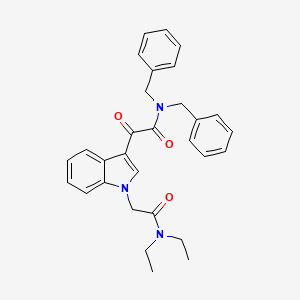 N,N-dibenzyl-2-[1-[2-(diethylamino)-2-oxoethyl]indol-3-yl]-2-oxoacetamide