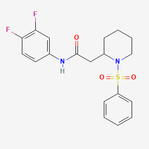 N-(3,4-difluorophenyl)-2-(1-(phenylsulfonyl)piperidin-2-yl)acetamide