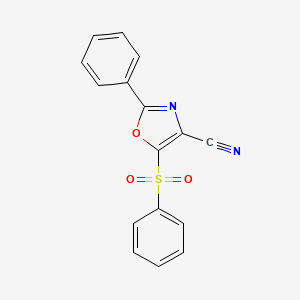 2-Phenyl-5-(phenylsulfonyl)-1,3-oxazole-4-carbonitrile