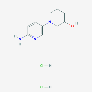 1-(6-Aminopyridin-3-yl)piperidin-3-ol;dihydrochloride