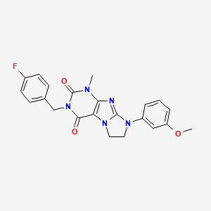 2-[(4-Fluorophenyl)methyl]-6-(3-methoxyphenyl)-4-methyl-7,8-dihydropurino[7,8-a]imidazole-1,3-dione