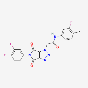 2-[5-(3,4-difluorophenyl)-4,6-dioxo-4,5,6,6a-tetrahydropyrrolo[3,4-d][1,2,3]triazol-1(3aH)-yl]-N-(3-fluoro-4-methylphenyl)acetamide