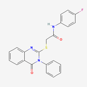 N-(4-fluorophenyl)-2-[(4-oxo-3-phenyl-3,4-dihydroquinazolin-2-yl)sulfanyl]acetamide
