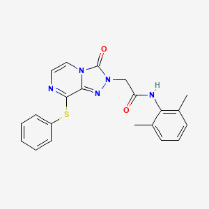 molecular formula C21H19N5O2S B2858266 N-(2,6-dimethylphenyl)-2-[3-oxo-8-(phenylsulfanyl)-2H,3H-[1,2,4]triazolo[4,3-a]pyrazin-2-yl]acetamide CAS No. 1251601-23-6