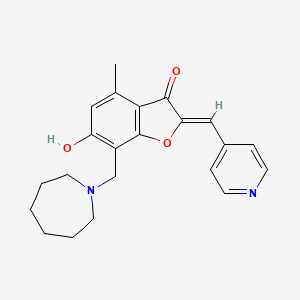 (Z)-7-(azepan-1-ylmethyl)-6-hydroxy-4-methyl-2-(pyridin-4-ylmethylene)benzofuran-3(2H)-one
