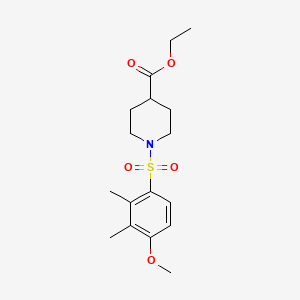 molecular formula C17H25NO5S B2858273 Ethyl 1-(4-methoxy-2,3-dimethylphenyl)sulfonylpiperidine-4-carboxylate CAS No. 825608-68-2