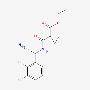 molecular formula C15H14Cl2N2O3 B2858274 Ethyl 1-{[cyano(2,3-dichlorophenyl)methyl]carbamoyl}cyclopropane-1-carboxylate CAS No. 1825528-90-2