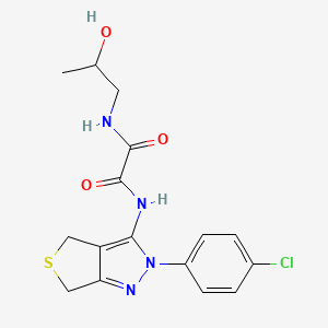 N-[2-(4-chlorophenyl)-2,6-dihydro-4H-thieno[3,4-c]pyrazol-3-yl]-N'-(2-hydroxypropyl)ethanediamide