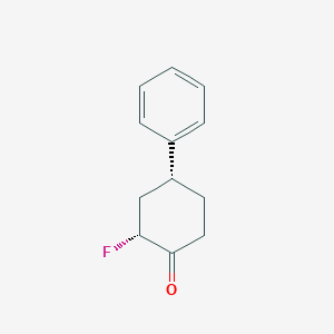 molecular formula C12H13FO B2858281 (2R,4R)-2-Fluoro-4-phenylcyclohexan-1-one CAS No. 2375250-36-3
