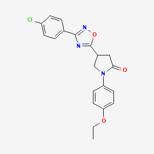 4-[3-(4-Chlorophenyl)-1,2,4-oxadiazol-5-yl]-1-(4-ethoxyphenyl)-2-pyrrolidinone