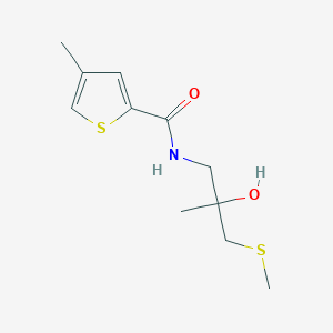 molecular formula C11H17NO2S2 B2858288 N-(2-hydroxy-2-methyl-3-(methylthio)propyl)-4-methylthiophene-2-carboxamide CAS No. 1396852-28-0