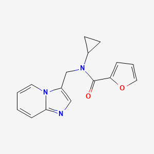 molecular formula C16H15N3O2 B2858289 N-cyclopropyl-N-(imidazo[1,2-a]pyridin-3-ylmethyl)furan-2-carboxamide CAS No. 1448060-57-8