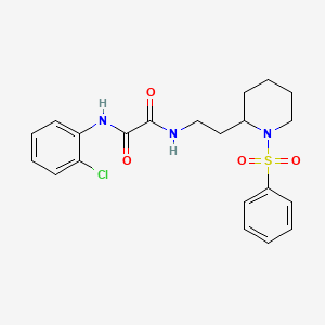 N1-(2-chlorophenyl)-N2-(2-(1-(phenylsulfonyl)piperidin-2-yl)ethyl)oxalamide