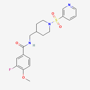 3-fluoro-4-methoxy-N-((1-(pyridin-3-ylsulfonyl)piperidin-4-yl)methyl)benzamide