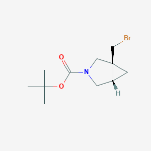 molecular formula C11H18BrNO2 B2858296 Tert-butyl (1S,5S)-1-(bromomethyl)-3-azabicyclo[3.1.0]hexane-3-carboxylate CAS No. 2418594-27-9