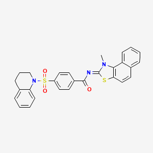4-(3,4-dihydro-2H-quinolin-1-ylsulfonyl)-N-(1-methylbenzo[e][1,3]benzothiazol-2-ylidene)benzamide