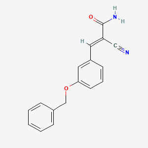 (E)-2-cyano-3-(3-phenylmethoxyphenyl)prop-2-enamide
