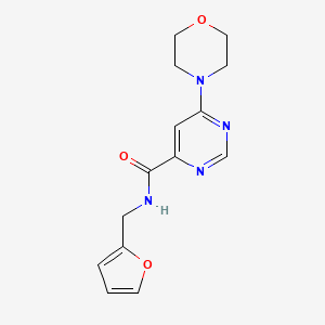 molecular formula C14H16N4O3 B2858300 N-(furan-2-ylmethyl)-6-morpholinopyrimidine-4-carboxamide CAS No. 1905182-84-4
