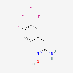 2-[4-Fluoro-3-(trifluoromethyl)phenyl]-N'-hydroxyethanimidamide