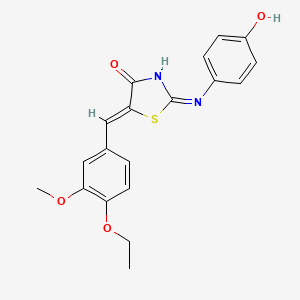 (2Z,5Z)-5-(4-ethoxy-3-methoxybenzylidene)-2-((4-hydroxyphenyl)imino)thiazolidin-4-one
