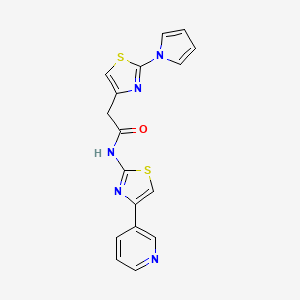 2-(2-(1H-pyrrol-1-yl)thiazol-4-yl)-N-(4-(pyridin-3-yl)thiazol-2-yl)acetamide