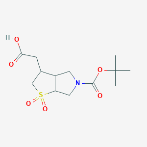 2-(5-(tert-Butoxycarbonyl)-1,1-dioxidohexahydro-2H-thieno[2,3-c]pyrrol-3-yl)acetic acid