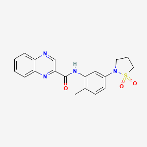 N-(5-(1,1-dioxidoisothiazolidin-2-yl)-2-methylphenyl)quinoxaline-2-carboxamide