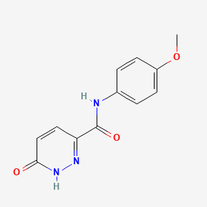 molecular formula C12H11N3O3 B2858332 N-(4-methoxyphenyl)-6-oxo-1,6-dihydropyridazine-3-carboxamide CAS No. 371201-28-4