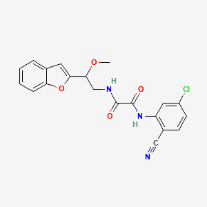 N1-(2-(benzofuran-2-yl)-2-methoxyethyl)-N2-(5-chloro-2-cyanophenyl)oxalamide