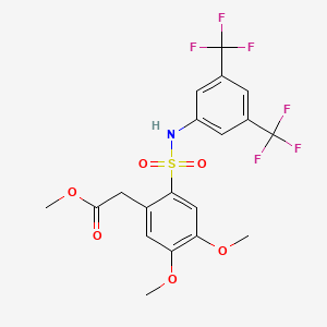 Methyl (2-(((3,5-bis(trifluoromethyl)phenyl)amino)sulfonyl)-4,5-dimethoxyphenyl)acetate