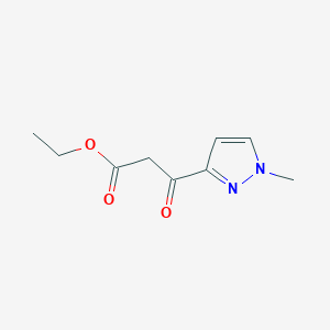 molecular formula C9H12N2O3 B2858358 ethyl 3-(1-methyl-1H-pyrazol-3-yl)-3-oxopropanoate CAS No. 958132-55-3