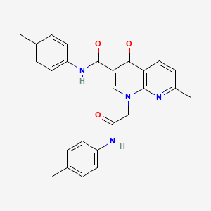 molecular formula C26H24N4O3 B2858367 7-methyl-4-oxo-1-(2-oxo-2-(p-tolylamino)ethyl)-N-(p-tolyl)-1,4-dihydro-1,8-naphthyridine-3-carboxamide CAS No. 1251627-34-5