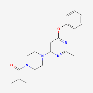 2-Methyl-1-(4-(2-methyl-6-phenoxypyrimidin-4-yl)piperazin-1-yl)propan-1-one