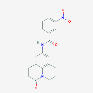 4-methyl-3-nitro-N-(3-oxo-1,2,3,5,6,7-hexahydropyrido[3,2,1-ij]quinolin-9-yl)benzamide