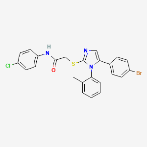 2-((5-(4-bromophenyl)-1-(o-tolyl)-1H-imidazol-2-yl)thio)-N-(4-chlorophenyl)acetamide