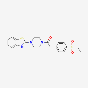 1-(4-(Benzo[d]thiazol-2-yl)piperazin-1-yl)-2-(4-(ethylsulfonyl)phenyl)ethanone