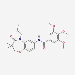 N-(3,3-dimethyl-4-oxo-5-propyl-2,3,4,5-tetrahydrobenzo[b][1,4]oxazepin-7-yl)-3,4,5-trimethoxybenzamide