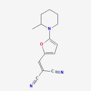 {[5-(2-Methylpiperidin-1-yl)furan-2-yl]methylidene}propanedinitrile