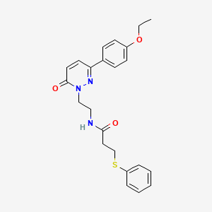 N-(2-(3-(4-ethoxyphenyl)-6-oxopyridazin-1(6H)-yl)ethyl)-3-(phenylthio)propanamide