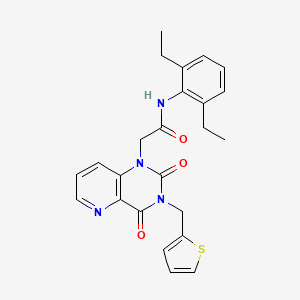 molecular formula C24H24N4O3S B2858413 N-(2,6-diethylphenyl)-2-(2,4-dioxo-3-(thiophen-2-ylmethyl)-3,4-dihydropyrido[3,2-d]pyrimidin-1(2H)-yl)acetamide CAS No. 955801-50-0