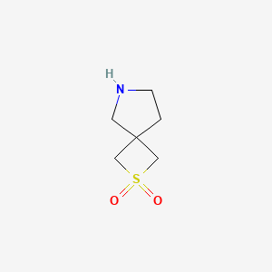 molecular formula C6H11NO2S B2858420 2-Thia-6-azaspiro[3.4]octane 2,2-dioxide CAS No. 1823947-89-2