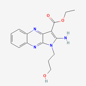 ethyl 2-amino-1-(3-hydroxypropyl)-1H-pyrrolo[2,3-b]quinoxaline-3-carboxylate